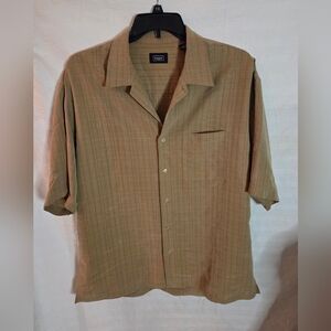 Haggar Tan Button-Up Shirt